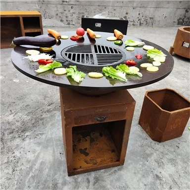 Bàn hầm lửa bằng thép Corten / BBQ