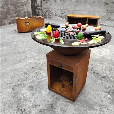 Lò nướng BBQ bằng thép Corten