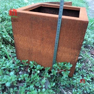 Cube Planter - Corten Steel