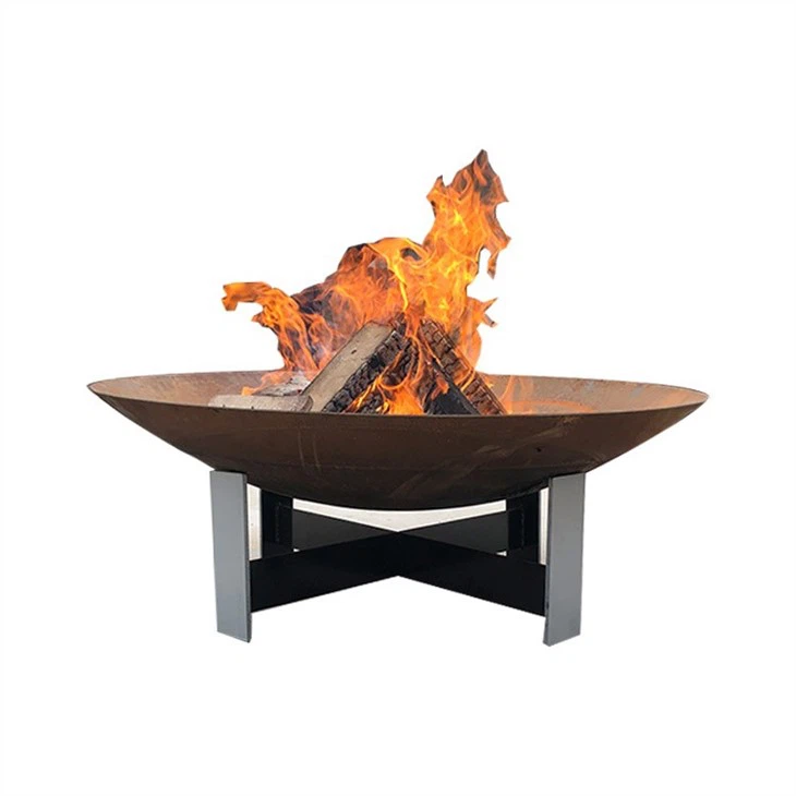 Lò sưởi thép Corten sắt đốt củi ngoài trời