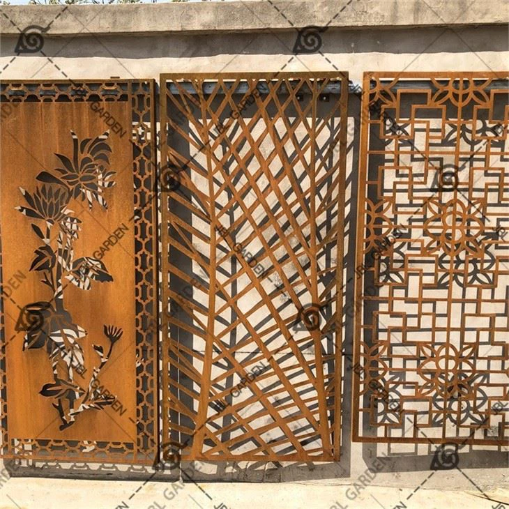 Outdoor Laser Cut Metal Privacy Screen