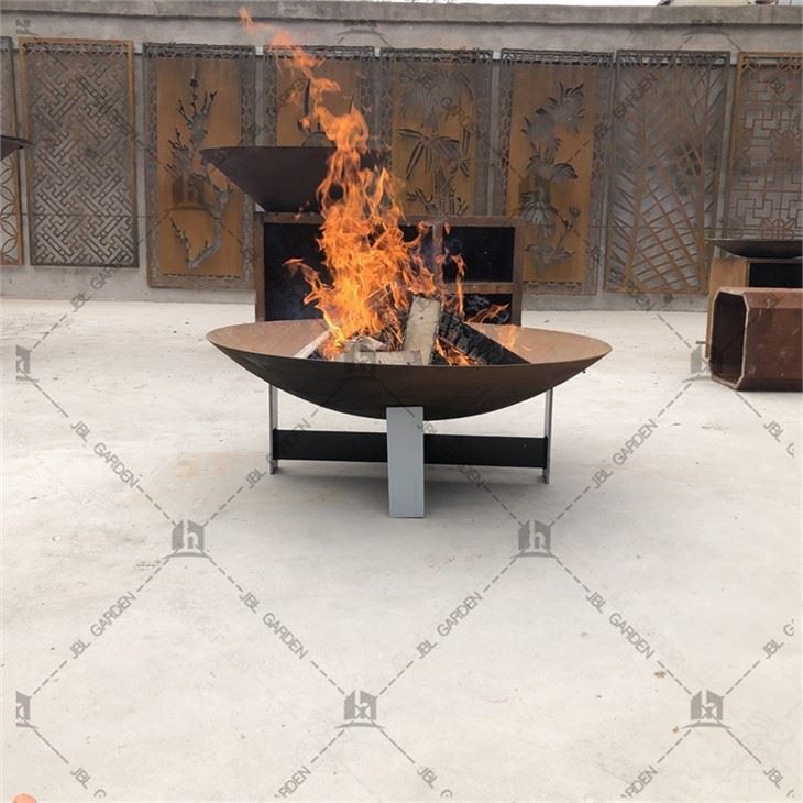 Trang trí bên ngoài Hố lửa bằng thép Corten