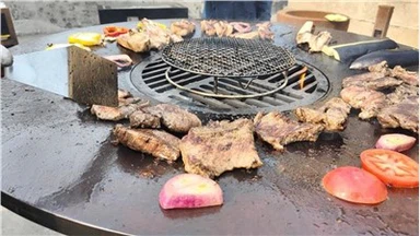 Lò sưởi thép Corten Nướng lò nướng BBQ nướng