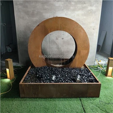 Corten Steel Waterfall Integratd