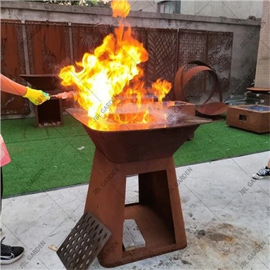 Garden Corten Steel Lò nướng lửa hiện đại BBQ