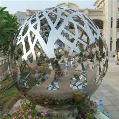 Trang trí sân vườn Thép không gỉ Lá hoa điêu khắc bóng