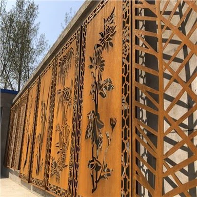 Bảng điều khiển màn hình bằng thép Corten Tường nghệ thuật Vườn