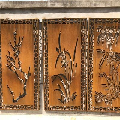 Hàng rào màn hình thép Corten thiết kế mới