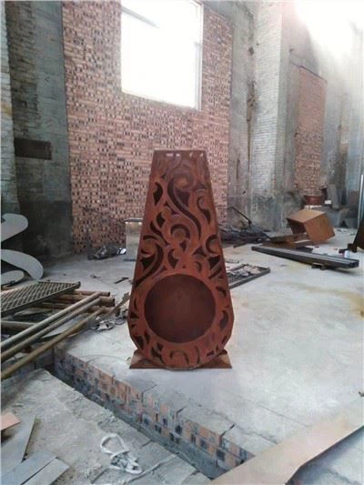 Hố lửa Chiminea thép Corten ngoài trời