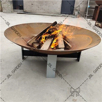 Gỗ nung Chậu chữa cháy gỉ sét