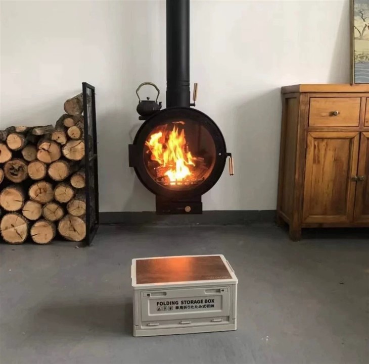 Black Round Fireplace Fire Pits