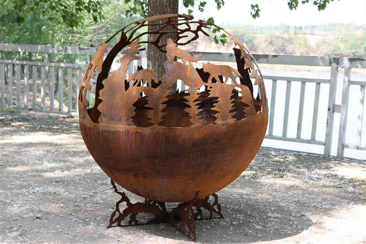 Quả cầu lửa hình cầu thép Corten