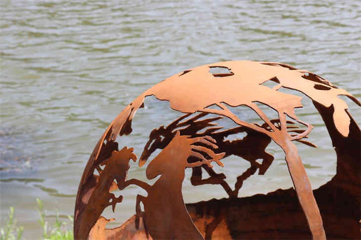 Corten Steel Spherical Fireball best