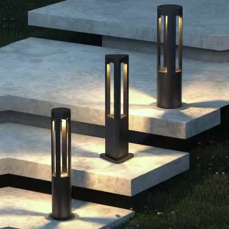 Garden Steel Bollard Lights