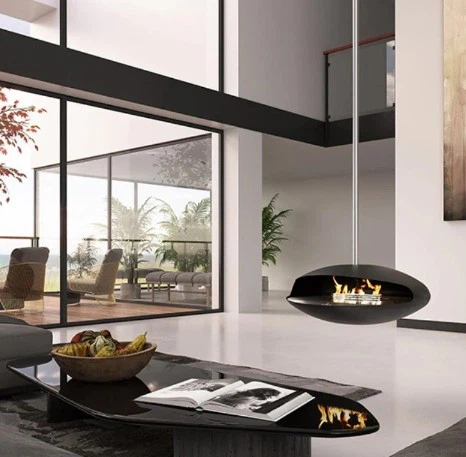 Minimalist Style Rooftop Fireplace