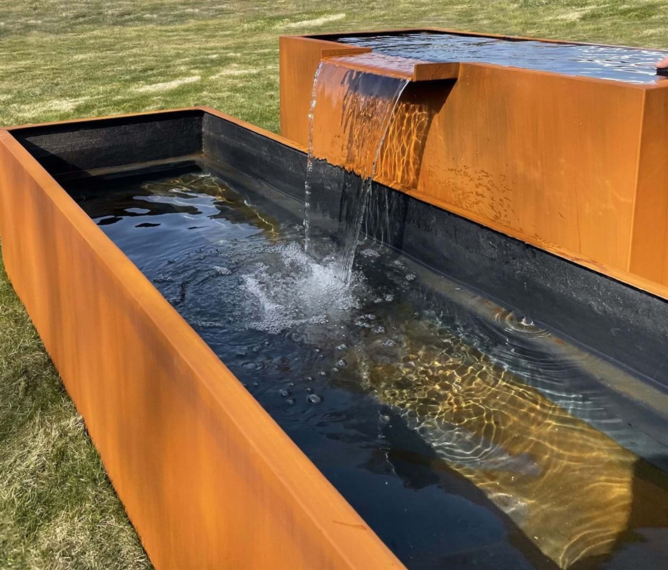 Modern Weathering Steel Water Features high quality