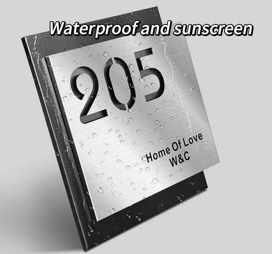 waterproof sunscreen square steel sign