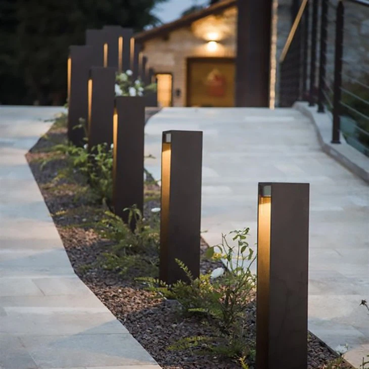 Rusty Color Bollard Lights