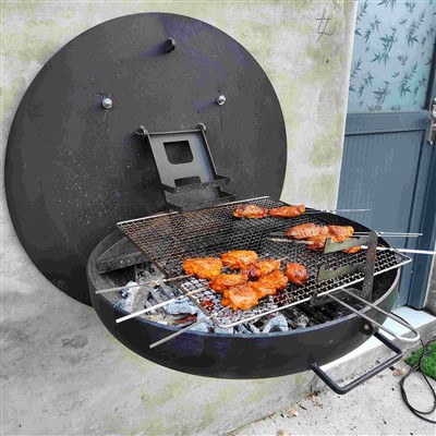 Bếp nướng than gấp treo tường