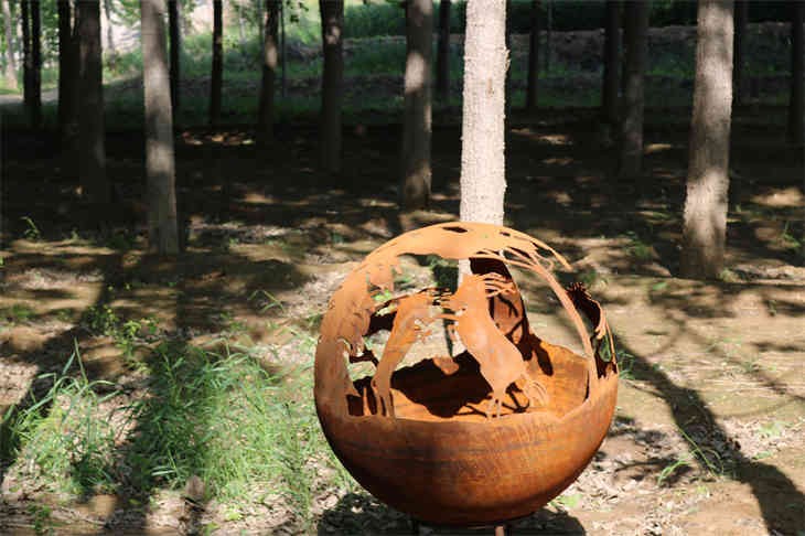 Steel Spherical Fire Pit factory